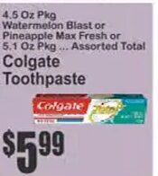 Colgate Toothpaste at Key Food