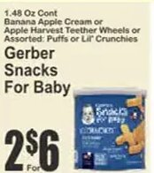 Gerber Snacks For Baby