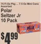 Polar Seltzer Jr 10 Pack at Key Food