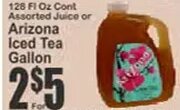 Arizona Iced Tea Gallon at Key Food
