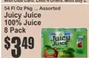 Juicy Juice 100% Juice 8 Pack at Key Food