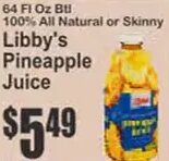 Libby's Pineapple Juice at Key Food