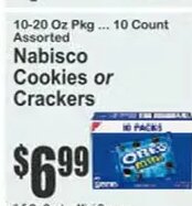 Nabisco Cookies or Crackers at Key Food