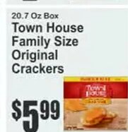 Town House Family Size Original Crackers at Key Food