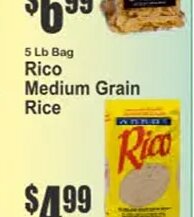 Rico Medium Grain Rice at Key Food