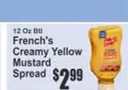 French's Creamy Yellow Mustard Spread