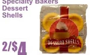 Specialty Bakers Dessert Shells