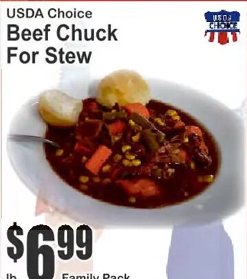 USDA Choice Beef Chuck For Stew