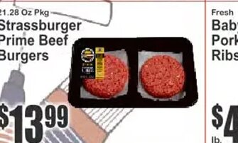 Strassburger Prime Beef Burgers