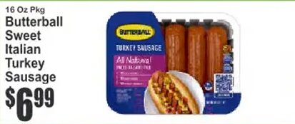 Butterball Sweet Italian Turkey Sausage at Key Food