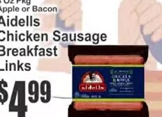 Aidells Chicken Sausage Breakfast Links at Key Food