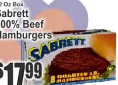 Sabrett 100% Beef Hamburgers