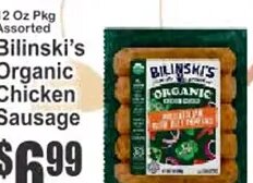 Bilinski's Organic Chicken Sausage at Key Food