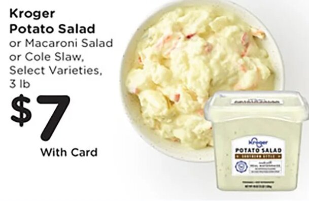 Kroger Potato Salad or Macaroni Salad or Cole Slaw at Kroger