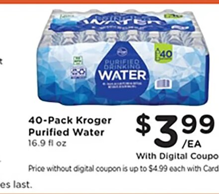 Kroger Purified Water at Kroger