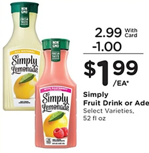 Simply Fruit Drink or Ade