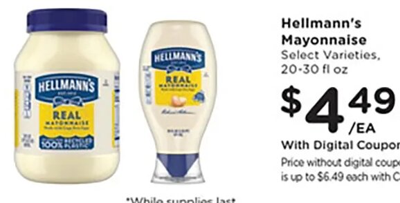 Hellmann's Mayonnaise at Kroger
