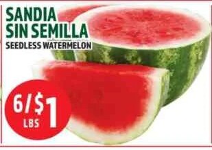 SANDIA SIN SEMILLA