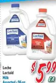 Lactaid Milk at La Bonita