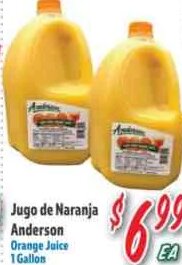 Anderson Orange Juice at La Bonita