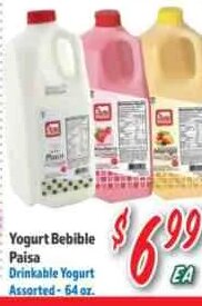 Paisa Drinkable Yogurt at La Bonita
