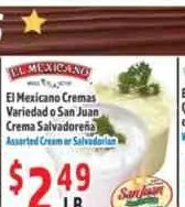 El Mexicano Cremas Variedad o San Juan Crema Salvadoreña