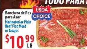 Ranchera de Res para Asar