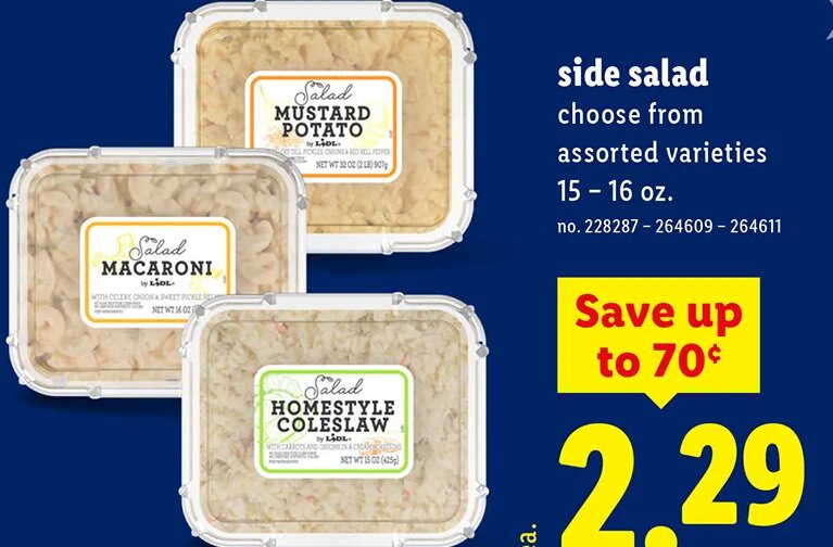 side salad at Lidl