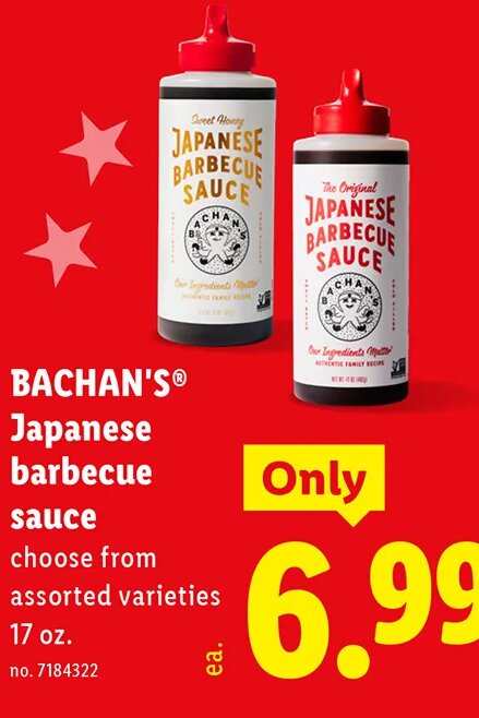 BACHAN'S Japanese barbecue sauce at Lidl