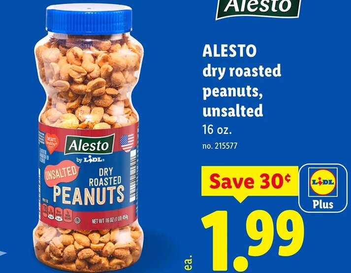 ALESTO dry roasted peanuts, unsalted