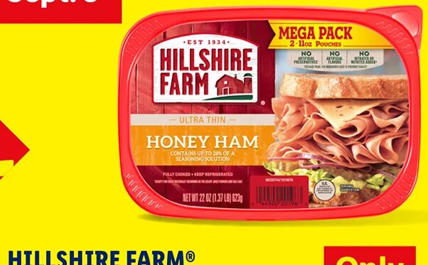 HILLSHIRE FARM ultra thin honey ham, mega pack at Lidl