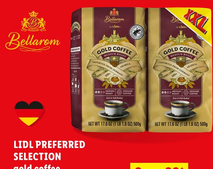 Bellarom gold coffee medium roast