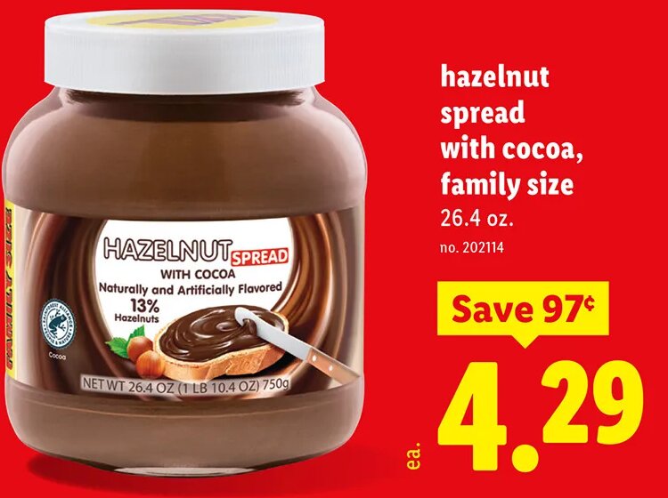 Hazelnut spread with cocoa