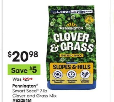 Pennington Smart Seed 7-lb Clover and Grass Mix