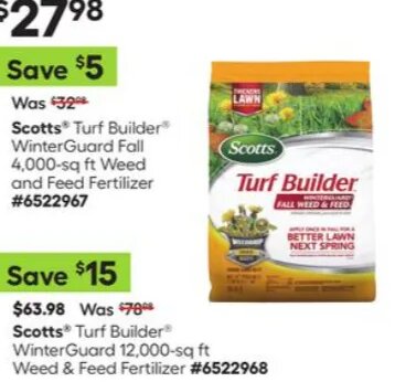 Scotts Turf Builder WinterGuard Fall Weed & Feed