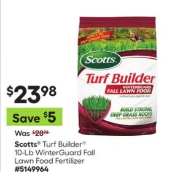Scotts Turf Builder Fall Lawn Food