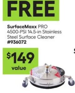 SurfaceMaxx 4500-PSI Stainless Steel Surface Cleaner