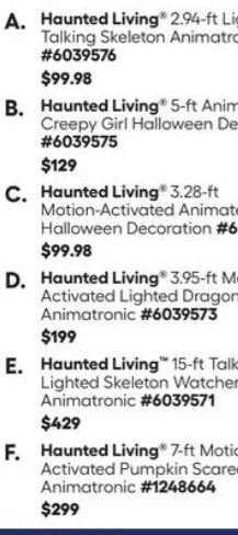 Haunted Living 2.94-ft Lighted Talking Skeleton Animatronic