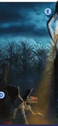 Haunted Living 15-ft Talking Lighted Skeleton Watcher