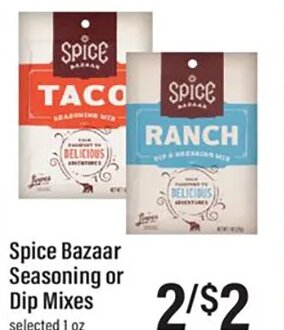 Spice Bazaar Seasoning or Dip Mixes