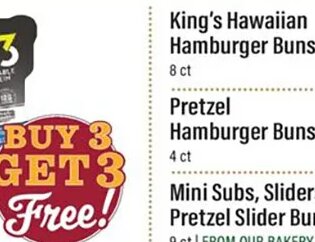 King's Hawaiian & Pretzel Buns