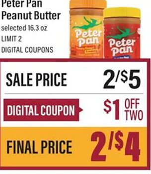 Peter Pan Peanut Butter at Lowes Foods