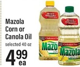 Mazola Corn or Canola Oil at Lowes Foods
