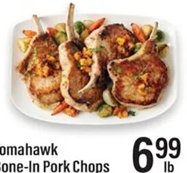 Tomahawk Bone-In Pork Chops