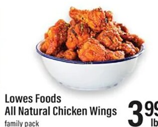 Lowes Foods All Natural Chicken Wings at Lowes Foods