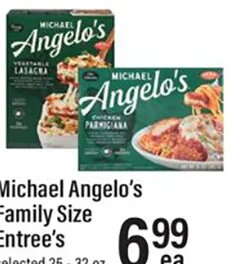 Michael Angelo's Family Size Entree's