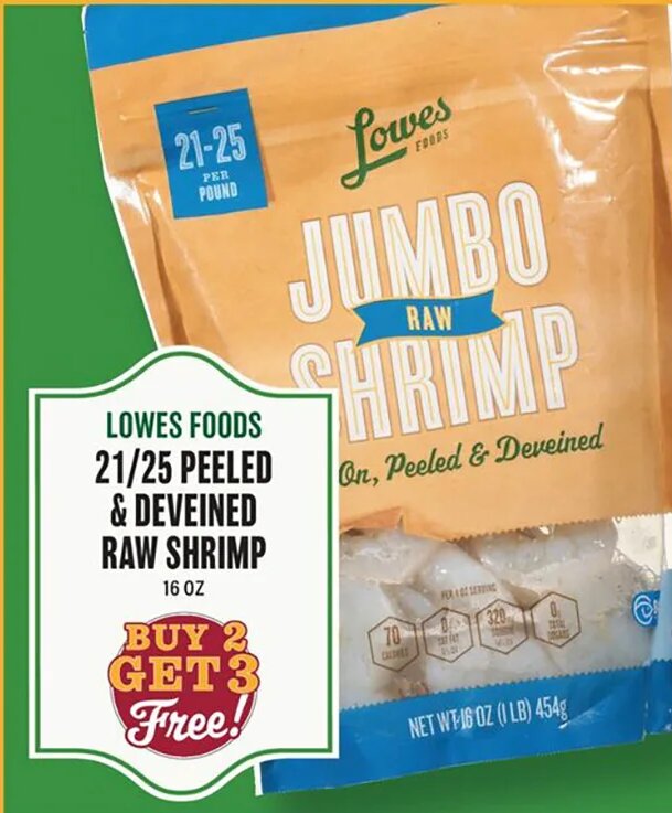 Lowes Foods Jumbo Raw Shrimp