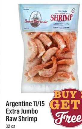 Argentine 11/15 Extra Jumbo Raw Shrimp