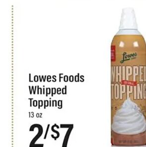 Lowes Foods Whipped Topping