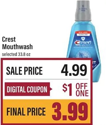 Crest Mouthwash at Lowes Foods